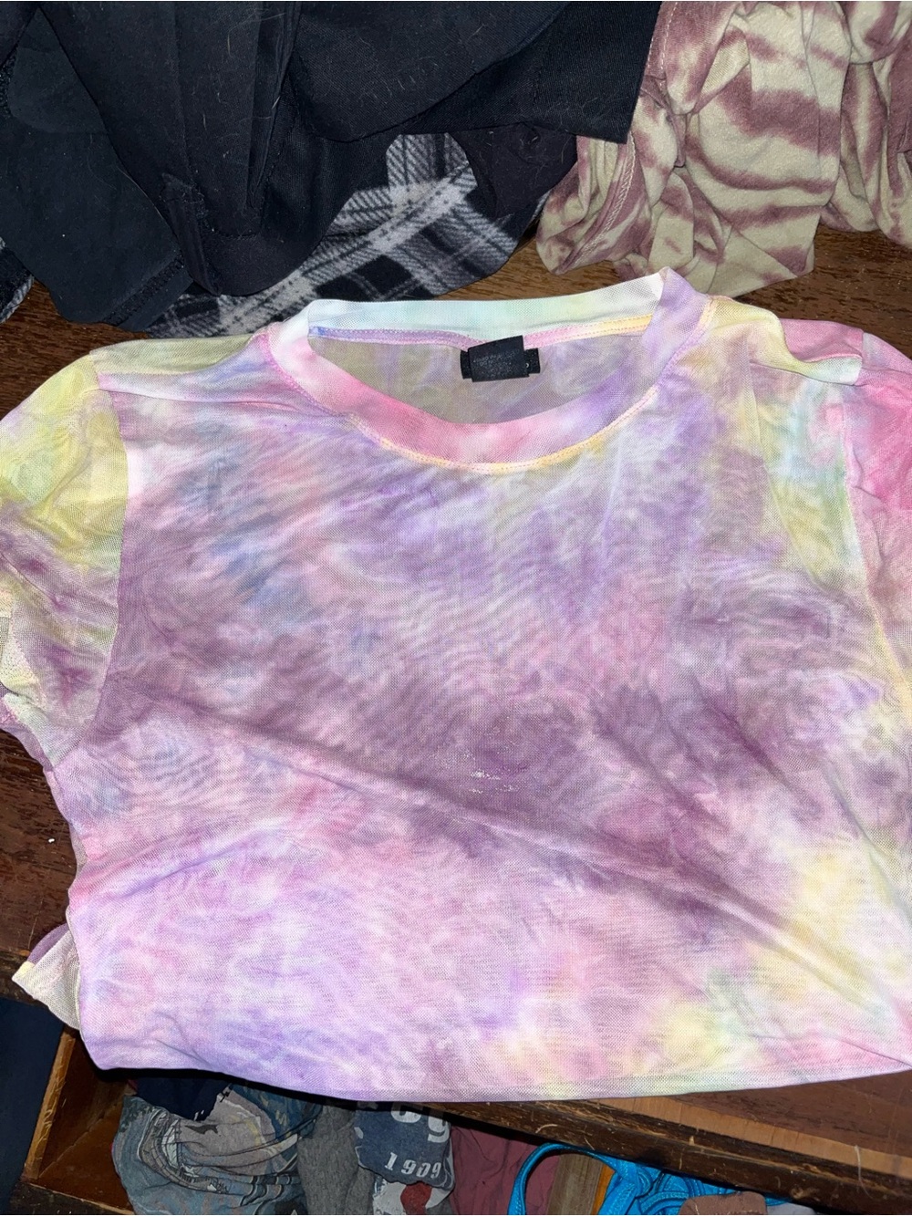 Tie-Dye Pastel Short Sleeve Top - Women's